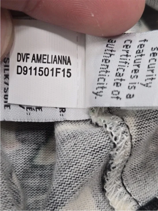 DVF Diane Von Furstenberg Amelianna Wrap Dress Black Multi Print Size 8 Womens - Picture 6 of 12